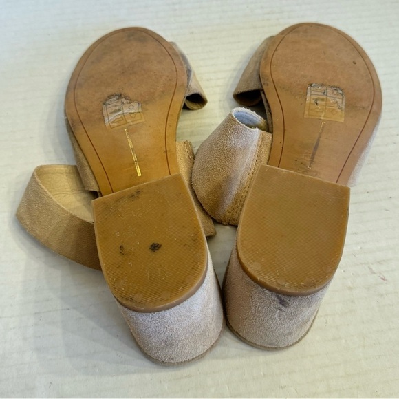 Dolce Vita Women's Jaiden Block Heel Sandals Suede Leather Tan Beige Size 7.5 - Picture 14 of 16